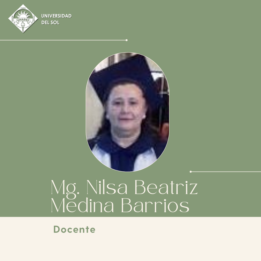 Fotografía de Mg. Nilsa Beatriz Medina Barrios, docente de UNADES